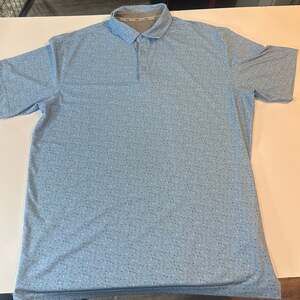 Walter Hagen Golf Polo Shirt Men’s Large Blue Speckled Performance Stretch